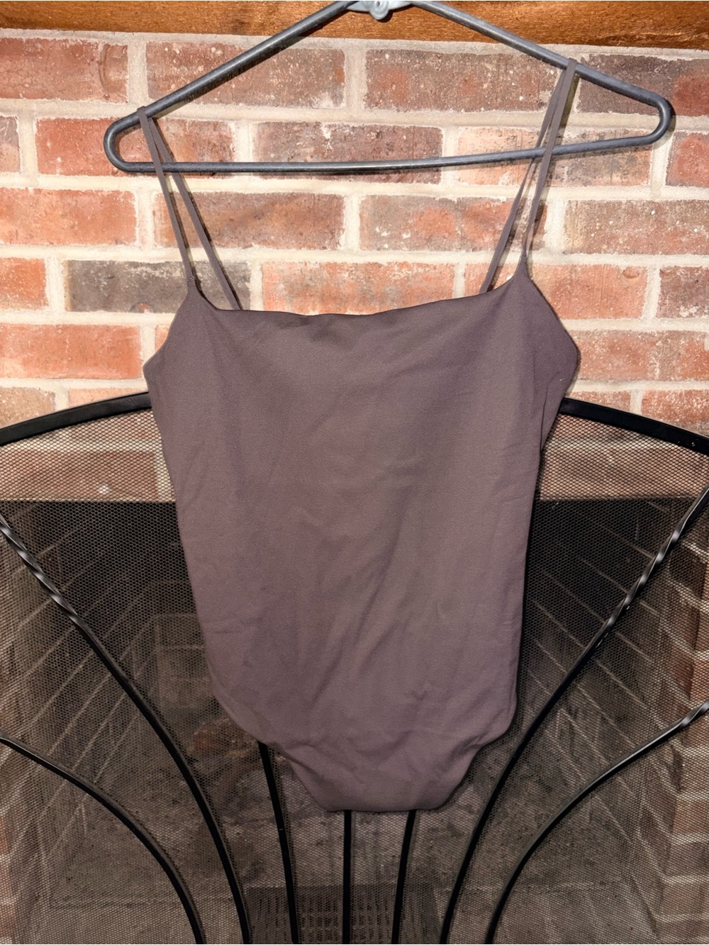 Athleta Brown Spaghetti Strap Bodysuit